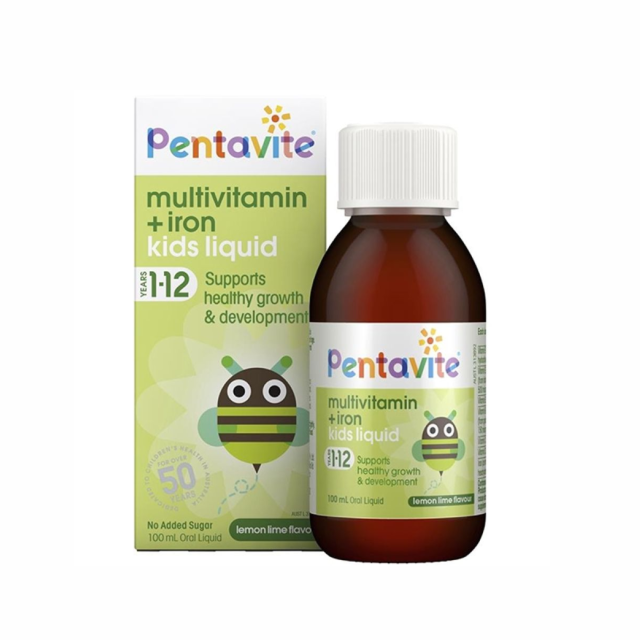 วิตามินเด็กรวมสูตรเข้มข้น Pentavite Multivitamin + Iron